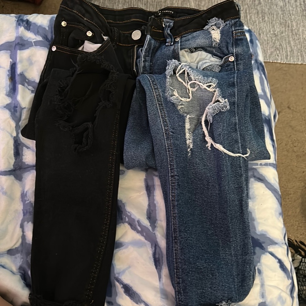 Almost famous size 3 denim and black jeans